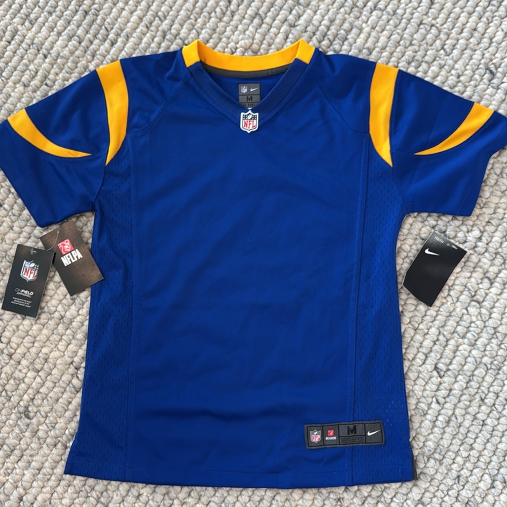 NWT Nike NFL Youth Boys On Field Medium Blue Gold Colors Short Sleeve‎ Jersey. - Picture 12 of 12